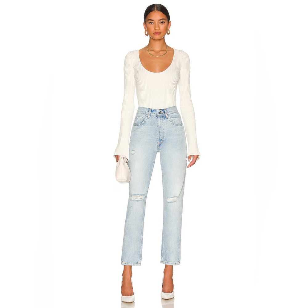 ANINE BING SONYA JEAN - DESTRUCTED CLASSIC BLUE SIZE 26
